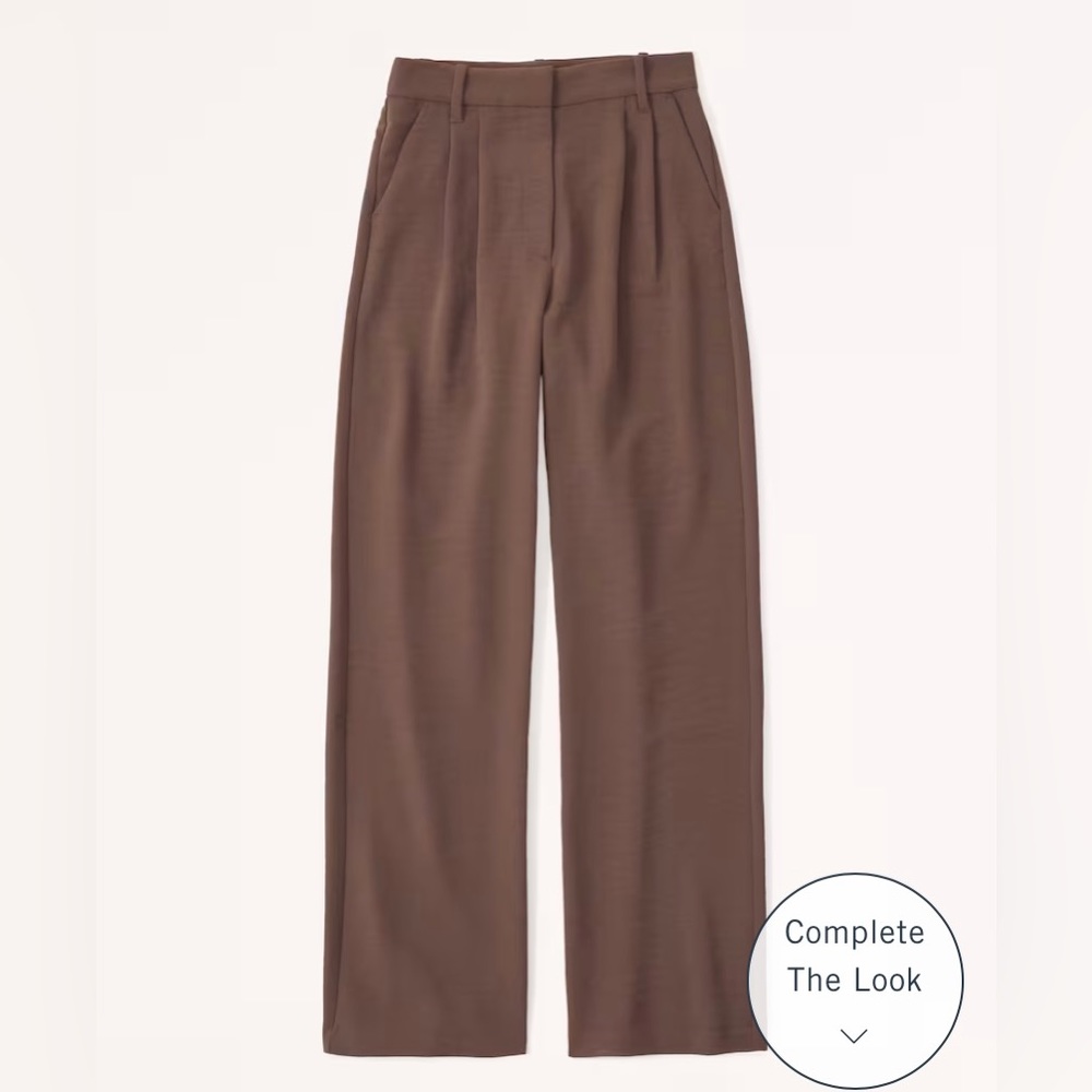 NWOT Brown A&F Sloane Tailored Premium Crepe Pant $80 OBO